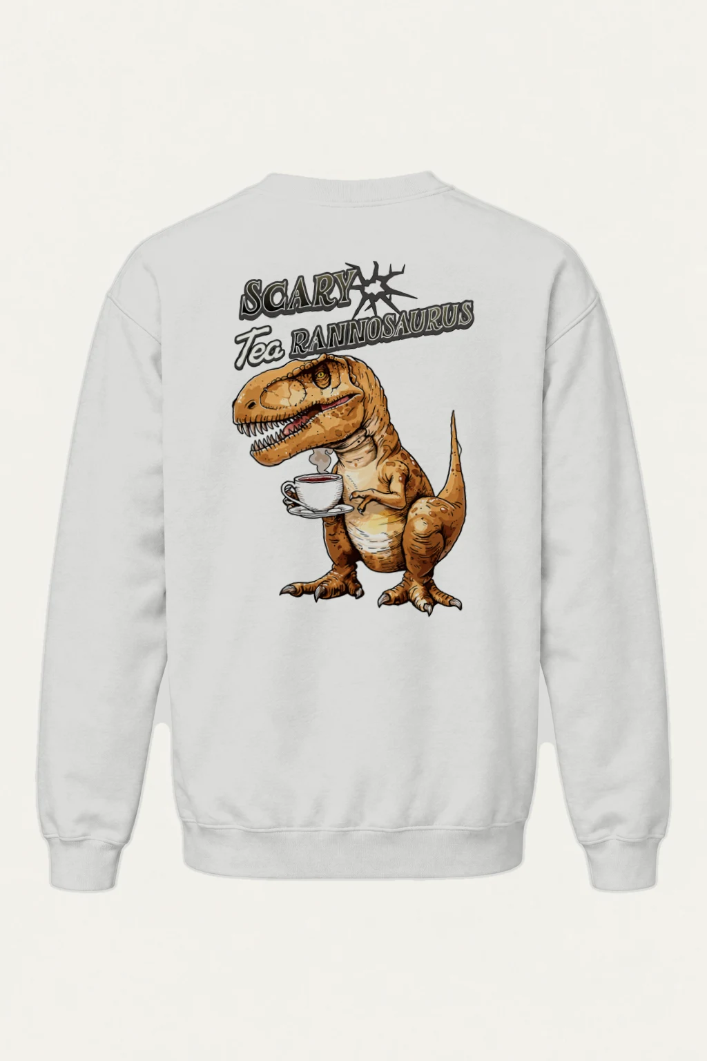"Tea Rannosaurus" Heavy Blend Unisex Crewneck Sweatshirt | Gildan 18000