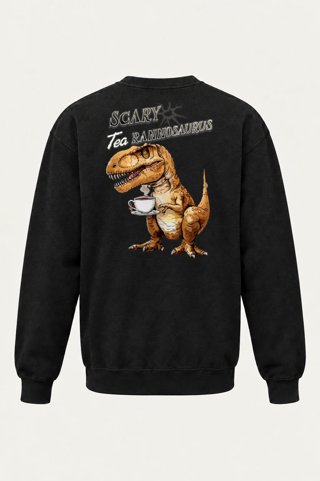 "Tea Rannosaurus" Heavy Blend Unisex Crewneck Sweatshirt | Gildan 18000