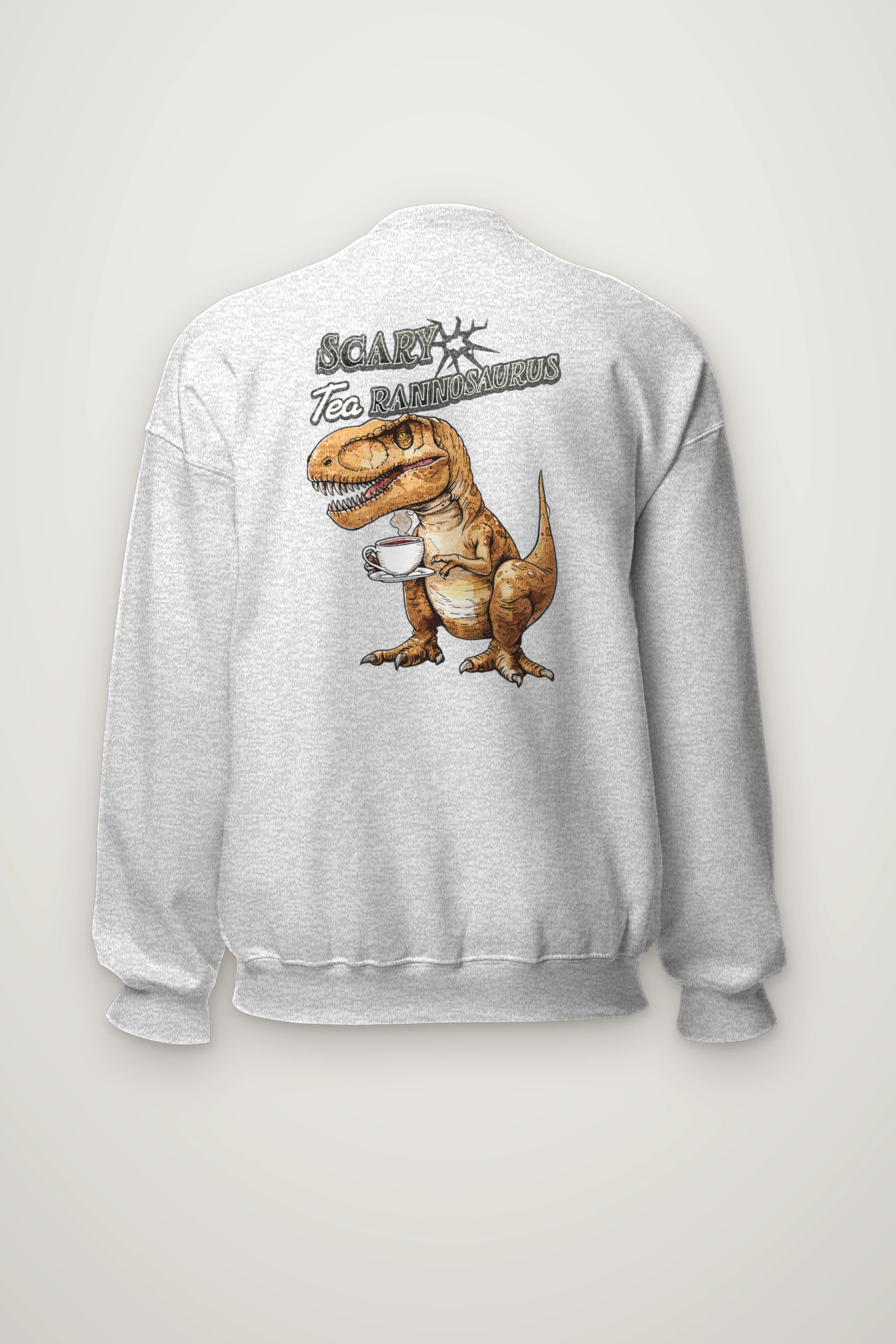 "Tea Rannosaurus" Heavy Blend Unisex Crewneck Sweatshirt