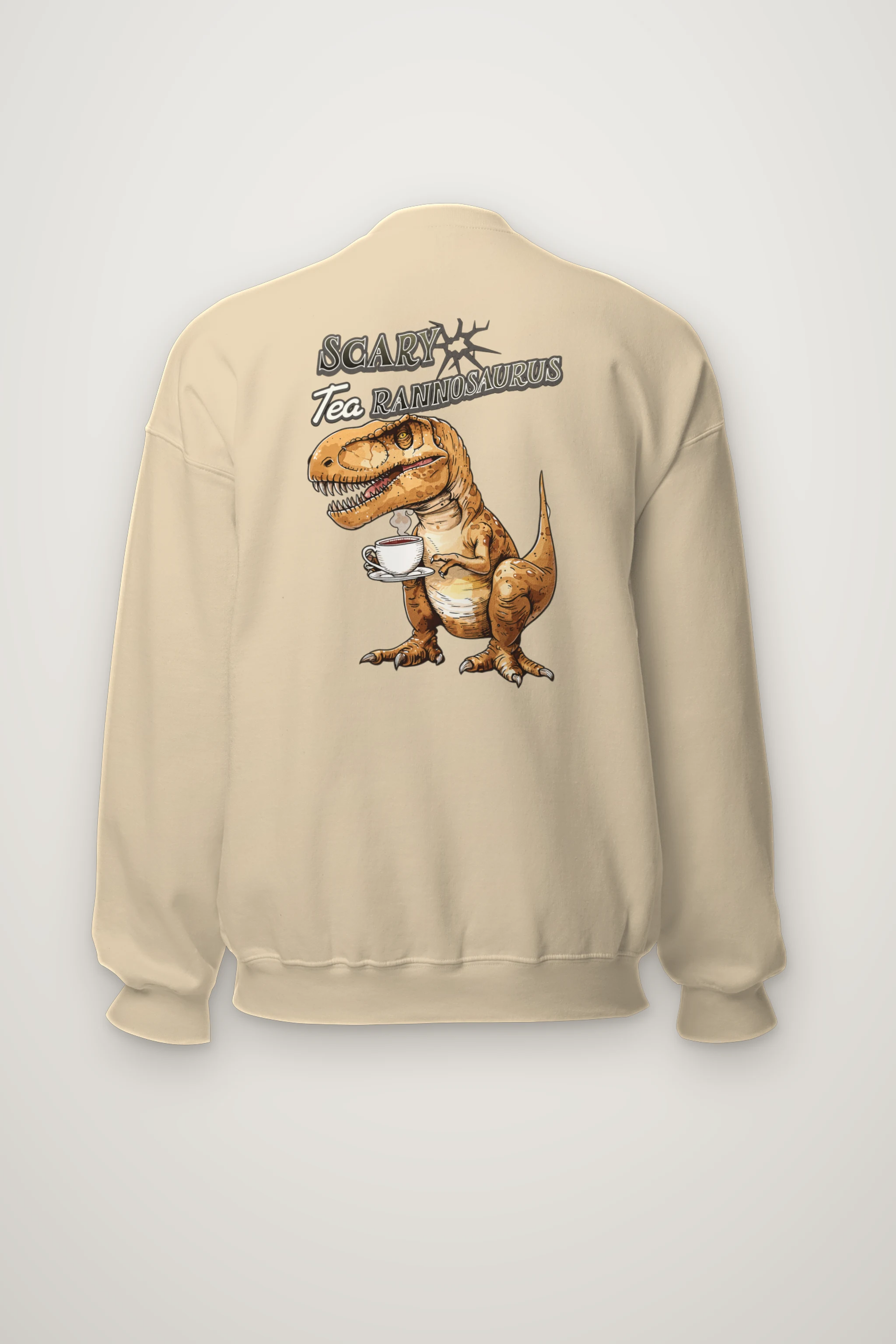 "Tea Rannosaurus" Heavy Blend Unisex Crewneck Sweatshirt
