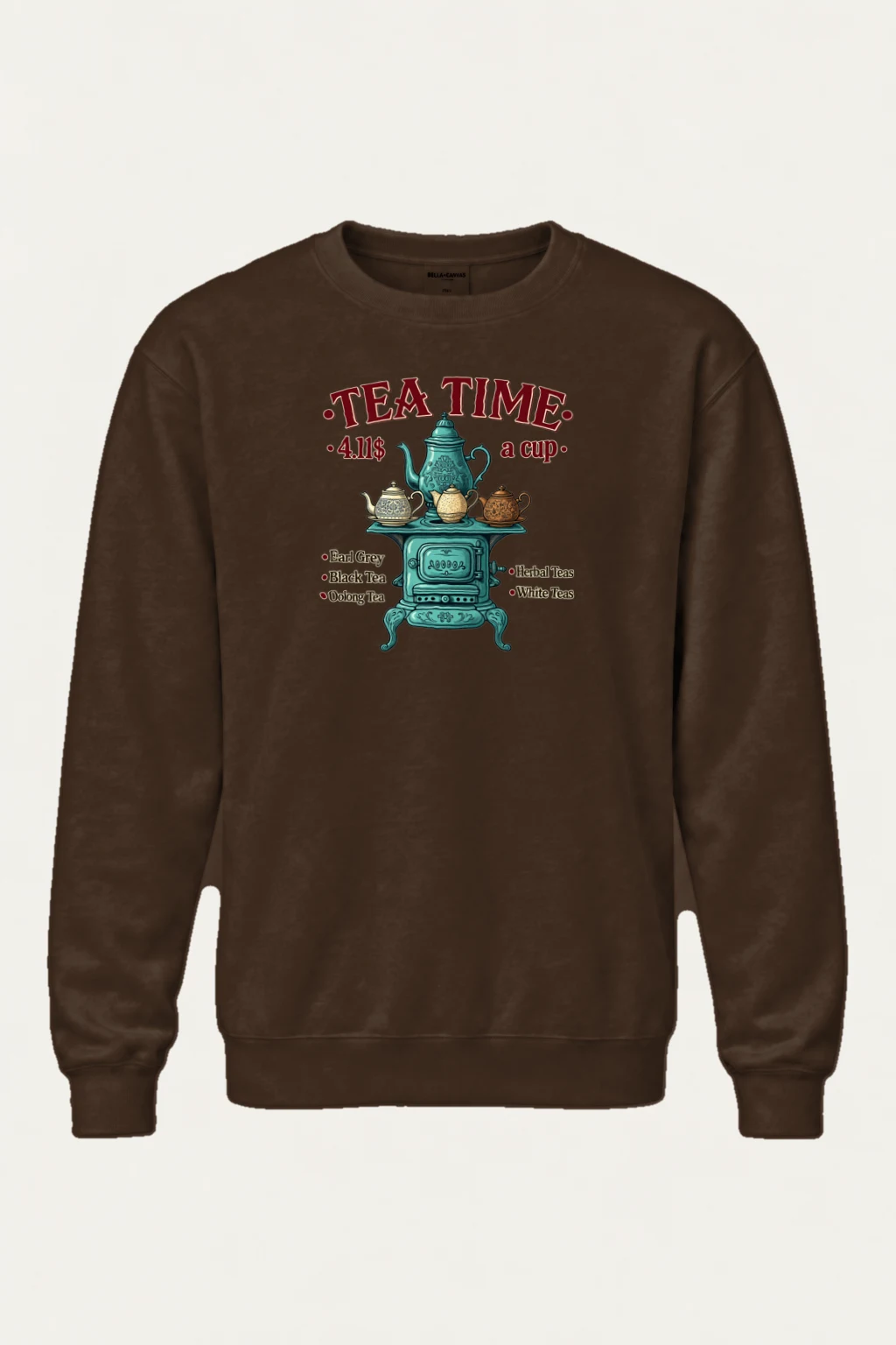 "Tea Time Stove" Heavy Blend Unisex Crewneck Sweatshirt | Gildan 18000