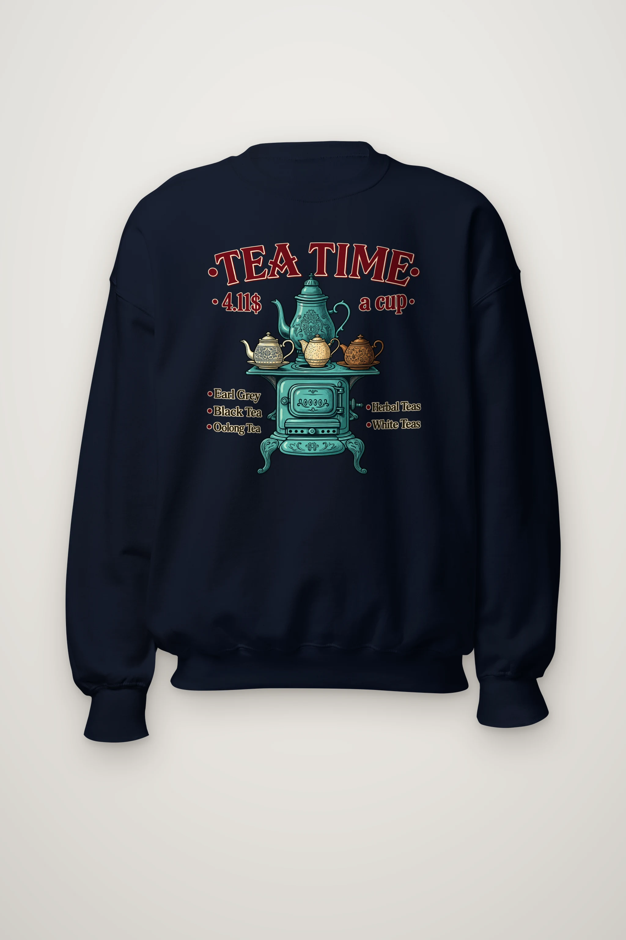 "Tea Time Stove" Heavy Blend Unisex Crewneck Sweatshirt