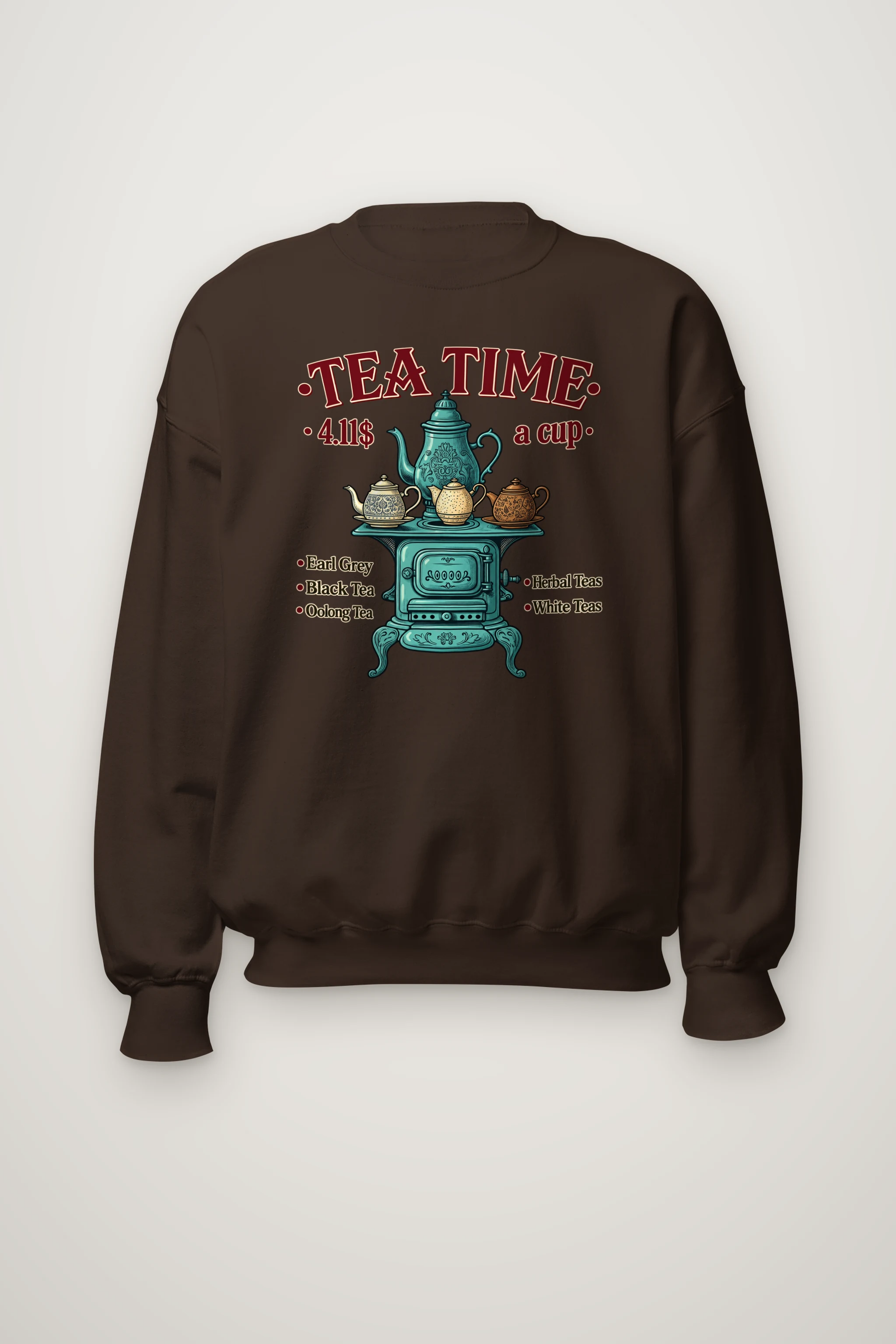 "Tea Time Stove" Heavy Blend Unisex Crewneck Sweatshirt