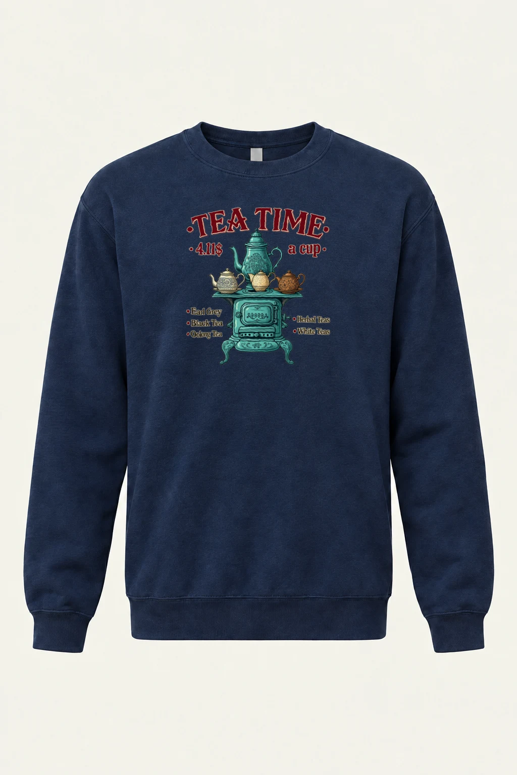 "Tea Time Stove" Heavy Blend Unisex Crewneck Sweatshirt | Gildan 18000