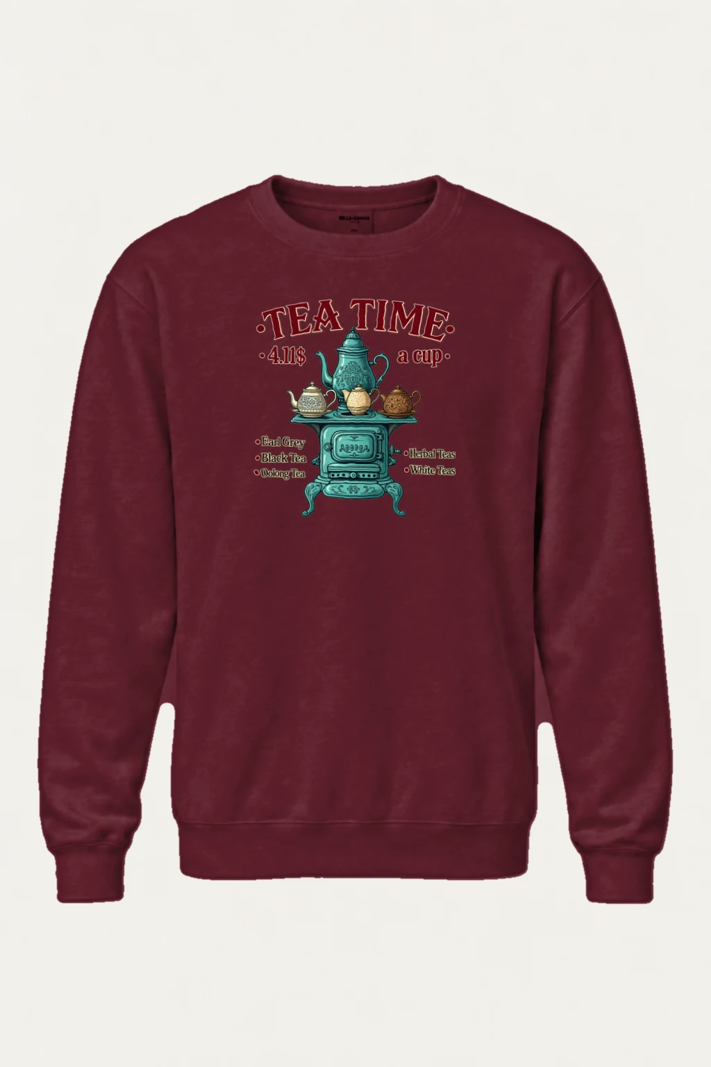 "Tea Time Stove" Heavy Blend Unisex Crewneck Sweatshirt | Gildan 18000