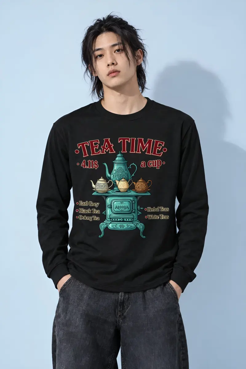 "Tea Time Stove" Unisex Longsleeve T-shirt
