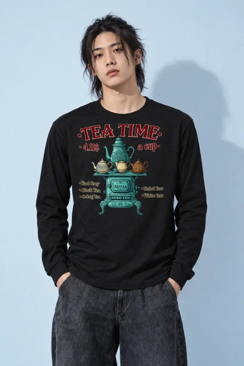 "Tea Time Stove" Unisex Longsleeve T-shirt