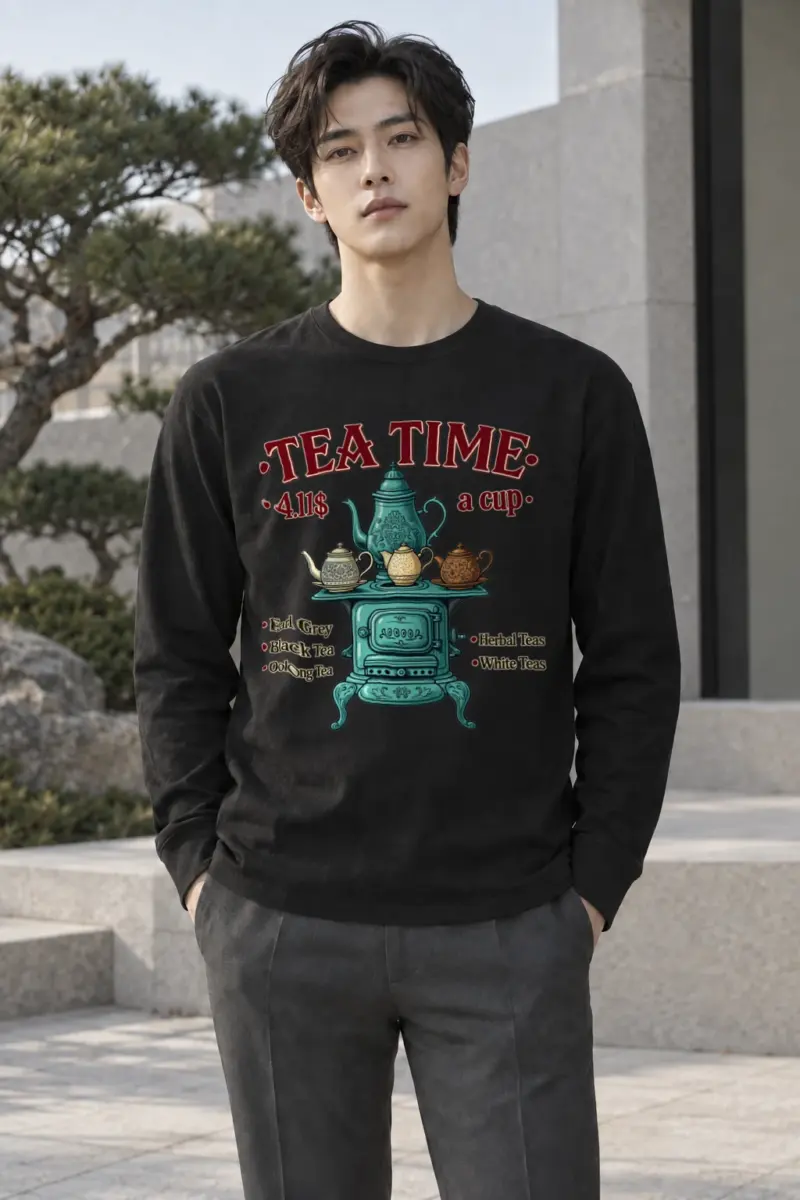 "Tea Time Stove" Unisex Longsleeve T-shirt | Gildan 2400