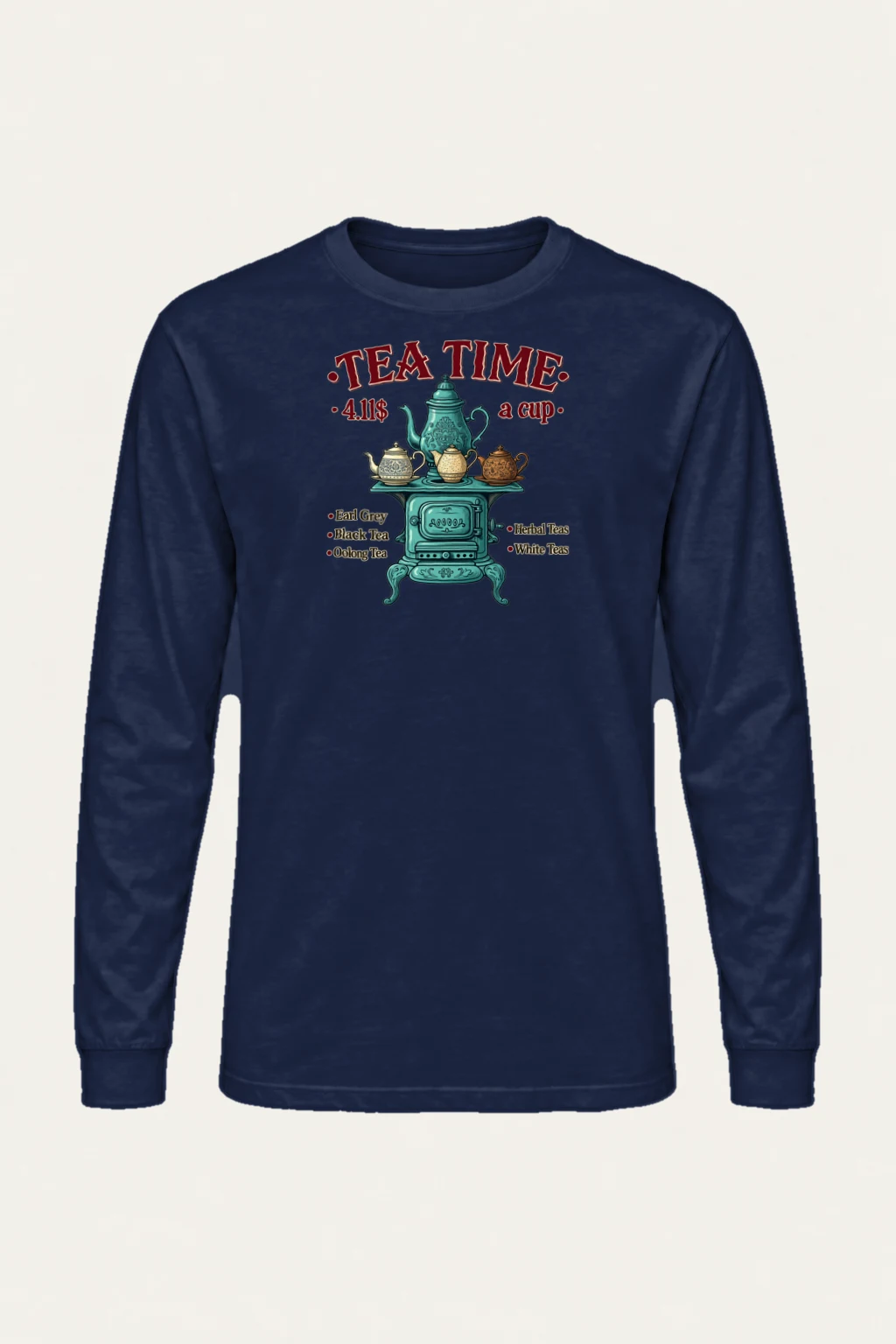 "Tea Time Stove" Unisex Longsleeve T-shirt | Gildan 2400