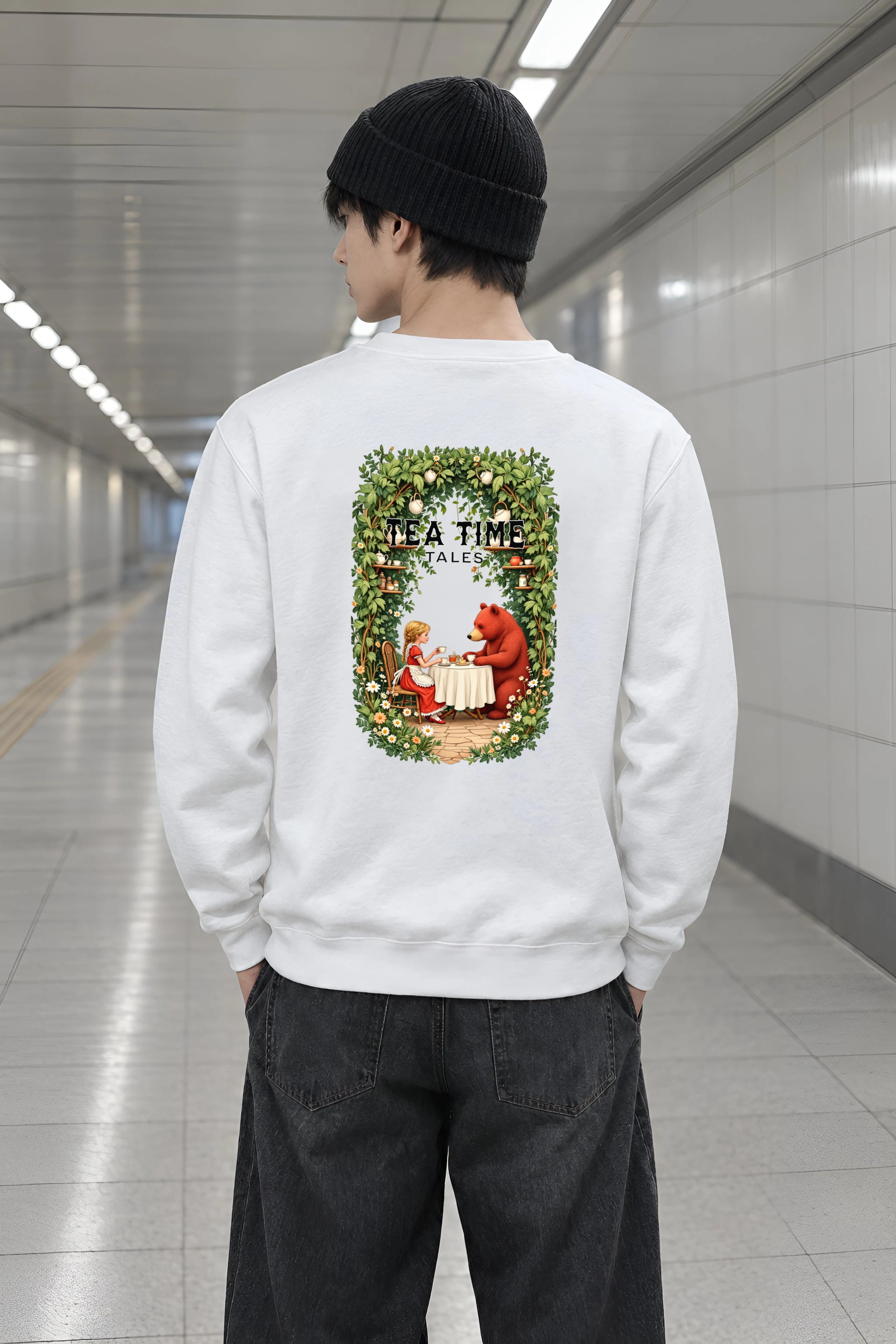 "Tea Time Tales" Heavy Blend Unisex Crewneck Sweatshirt