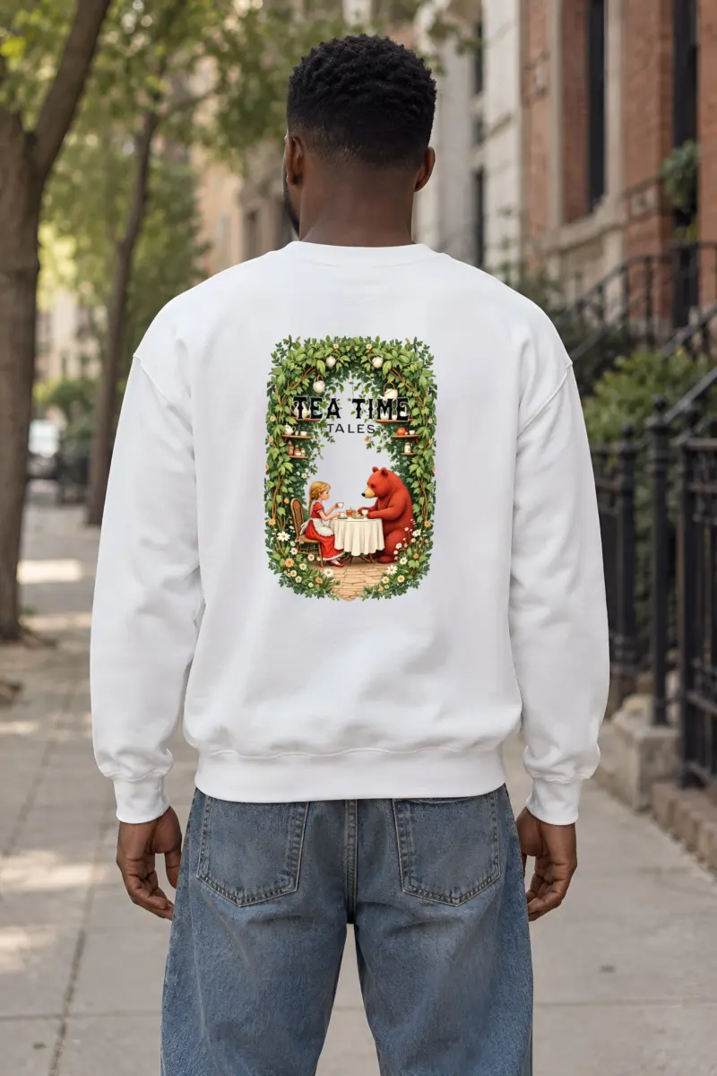 "Tea Time Tales" Heavy Blend Unisex Crewneck Sweatshirt