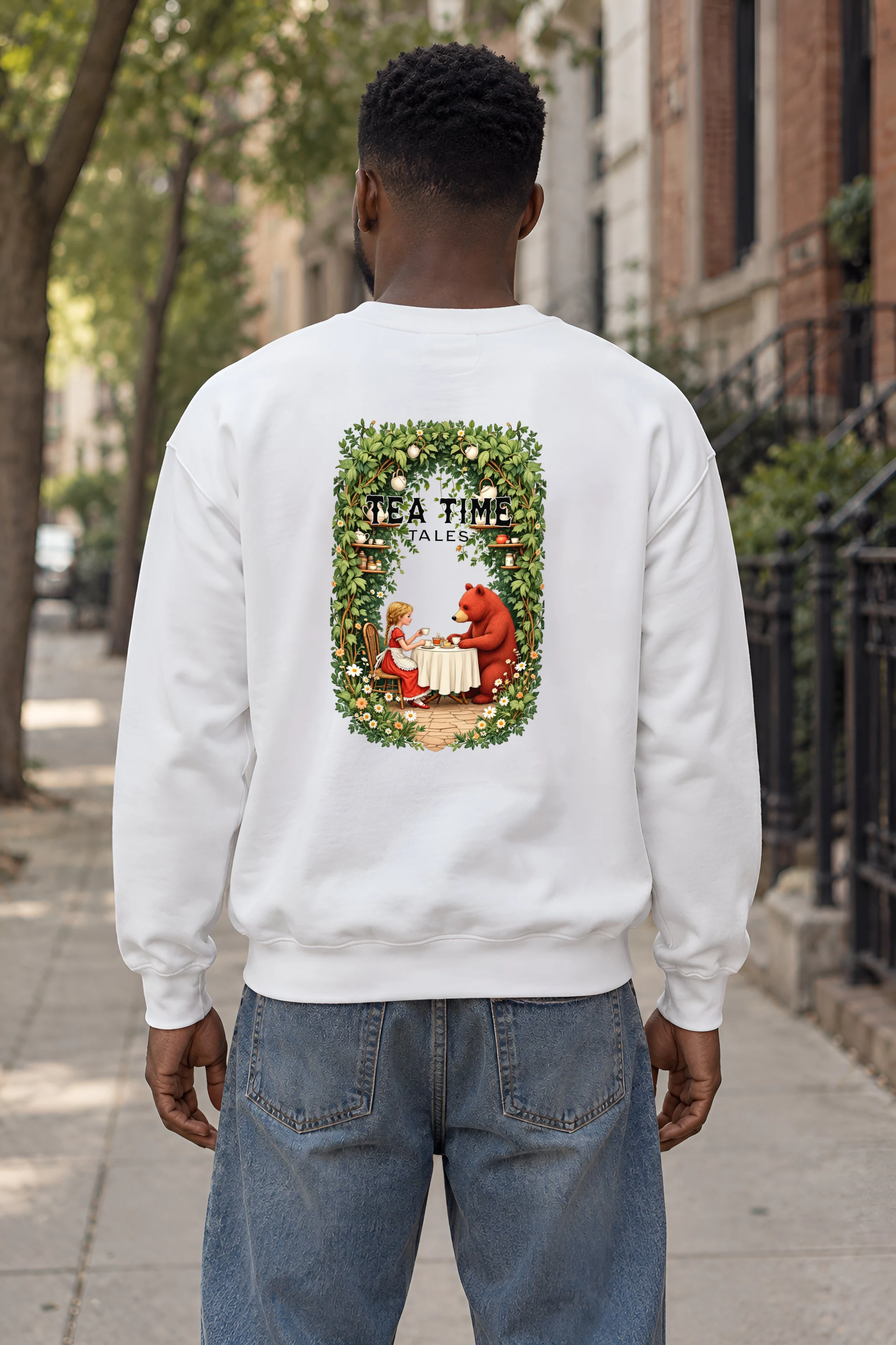 "Tea Time Tales" 1 Crewneck Sweatshirt