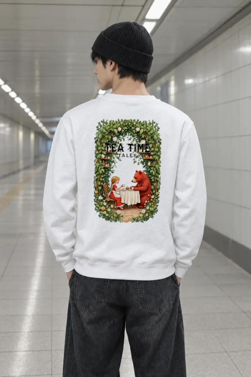 "Tea Time Tales" Heavy Blend Unisex Crewneck Sweatshirt
