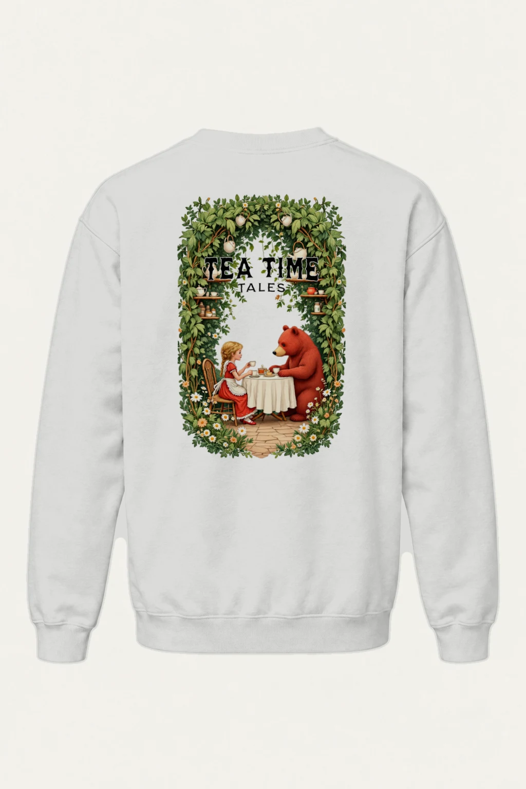 "Tea Time Tales" Heavy Blend Unisex Crewneck Sweatshirt | Gildan 18000