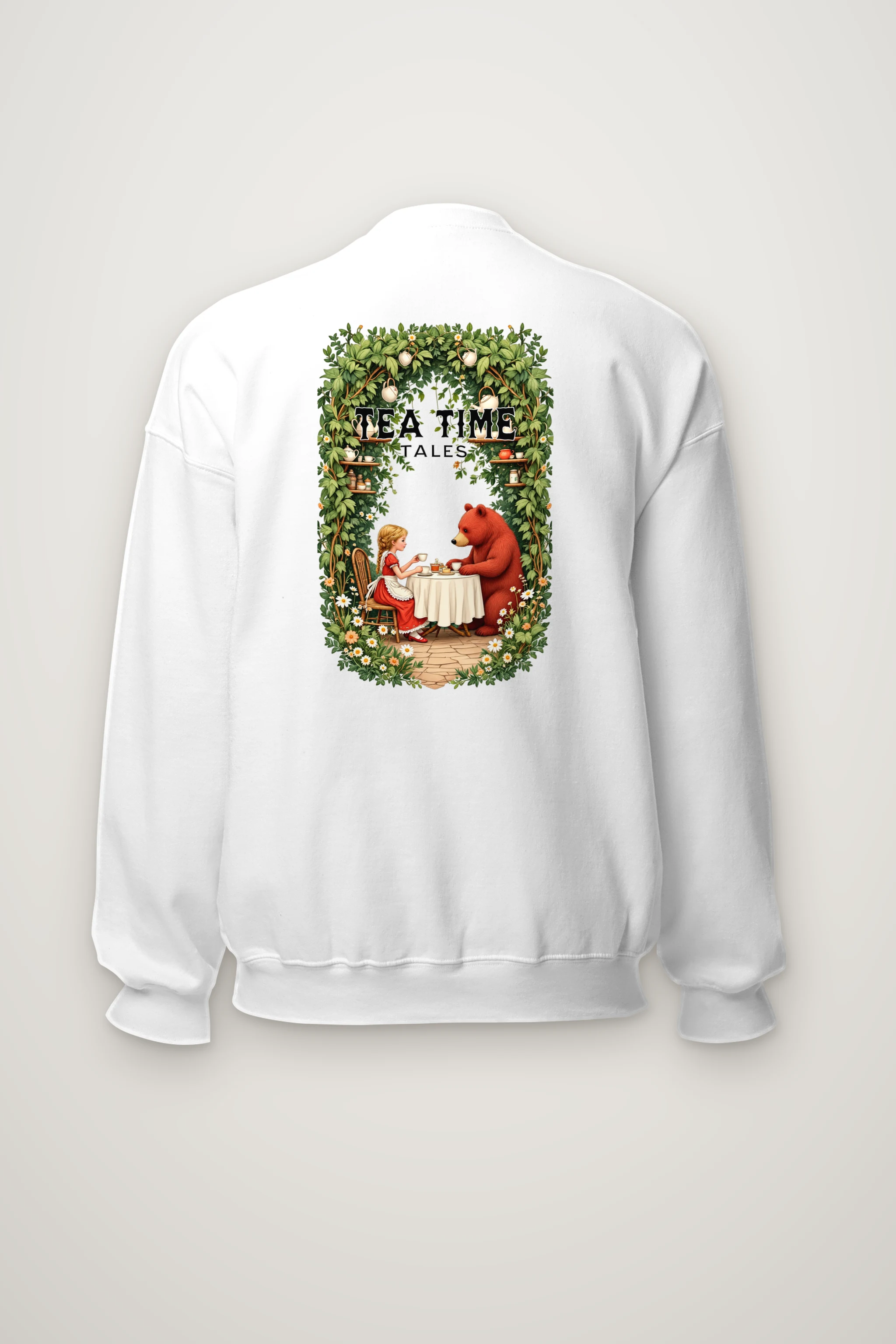 "Tea Time Tales" Heavy Blend Unisex Crewneck Sweatshirt