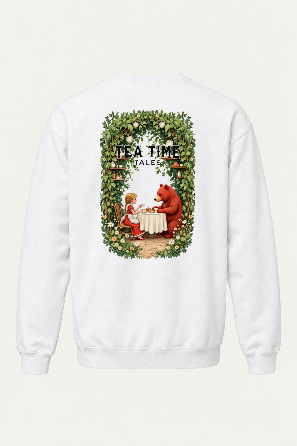 "Tea Time Tales" Heavy Blend Unisex Crewneck Sweatshirt | Gildan 18000