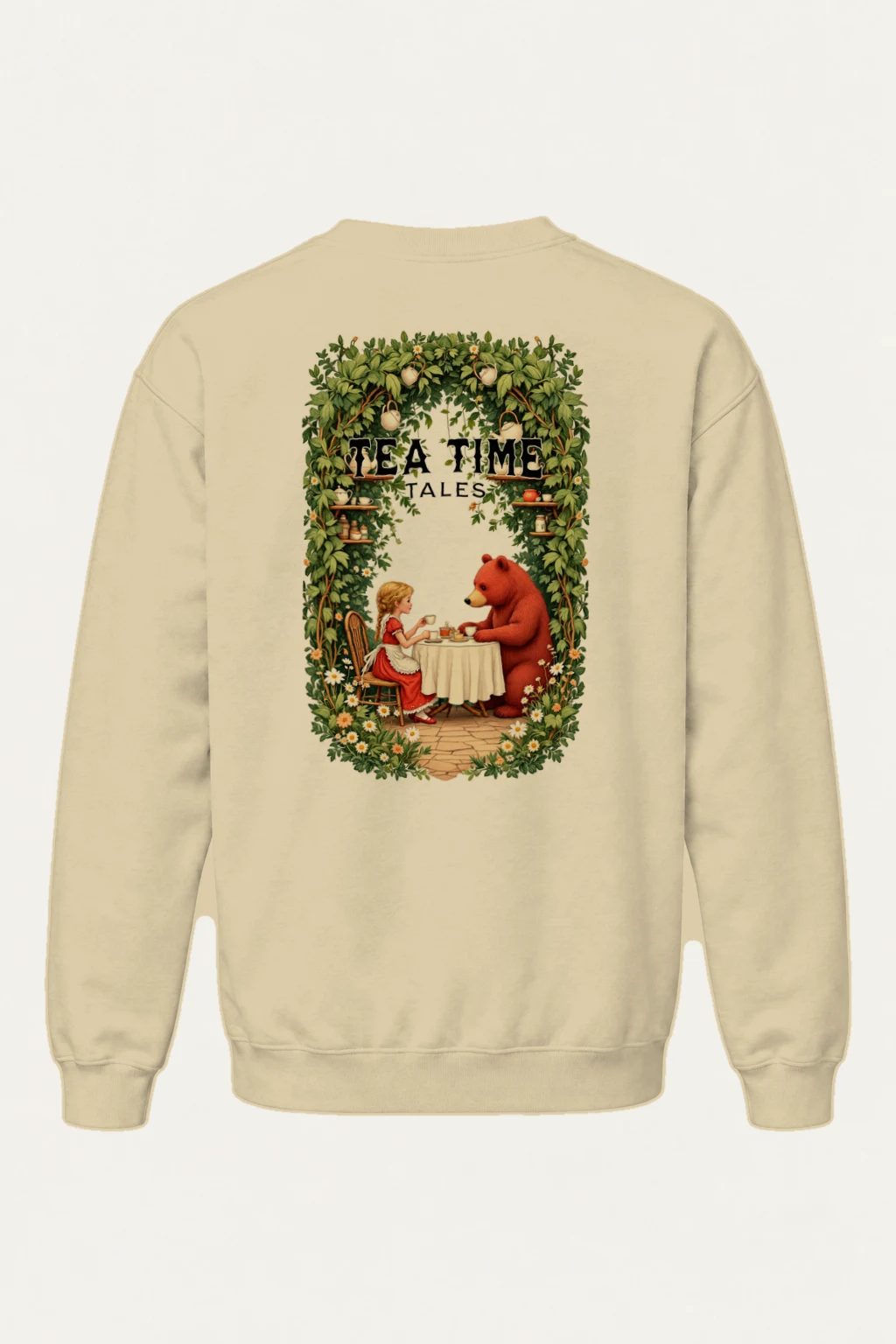 "Tea Time Tales" Heavy Blend Unisex Crewneck Sweatshirt | Gildan 18000