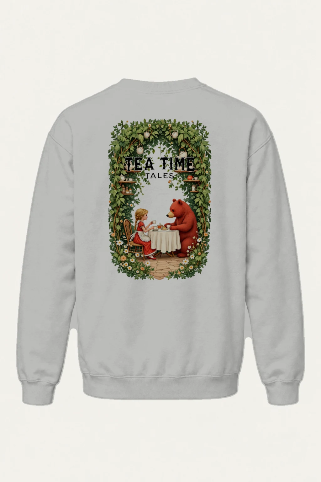 "Tea Time Tales" Heavy Blend Unisex Crewneck Sweatshirt | Gildan 18000