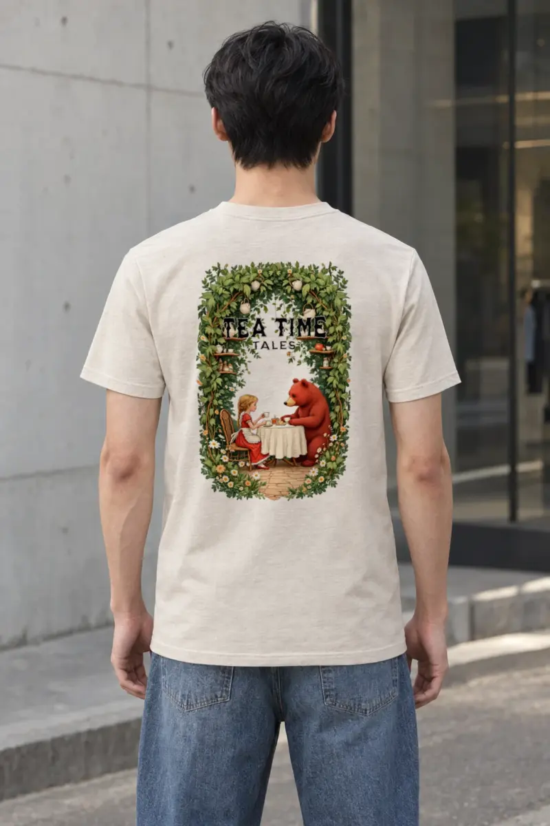 "Tea Time Tales" Heavyweight Unisex Crewneck T-shirt