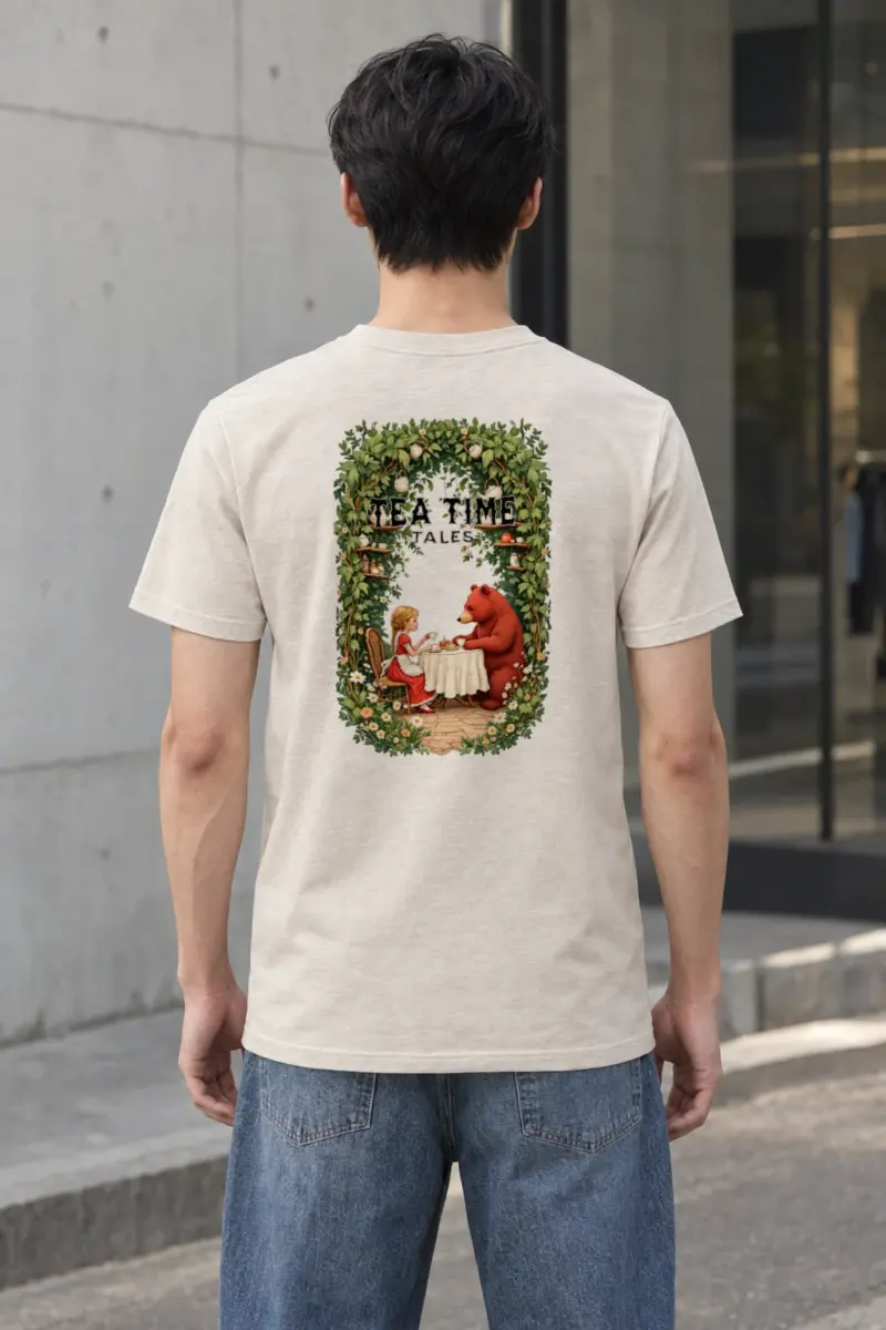 "Tea Time Tales" Heavyweight Unisex Crewneck T-shirt