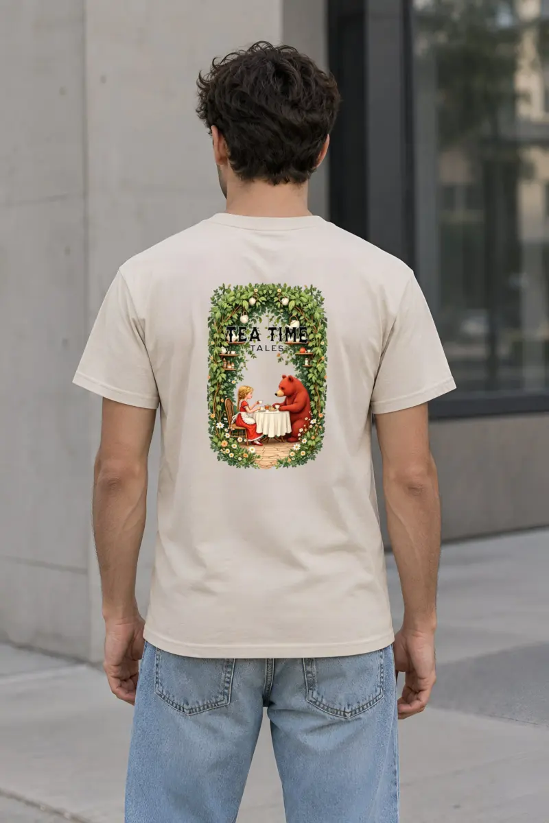 "Tea Time Tales" Heavyweight Unisex Crewneck T-shirt