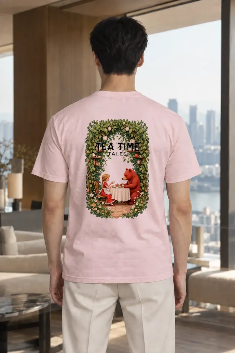 "Tea Time Tales" Heavyweight Unisex Crewneck T-shirt | Gildan 5000