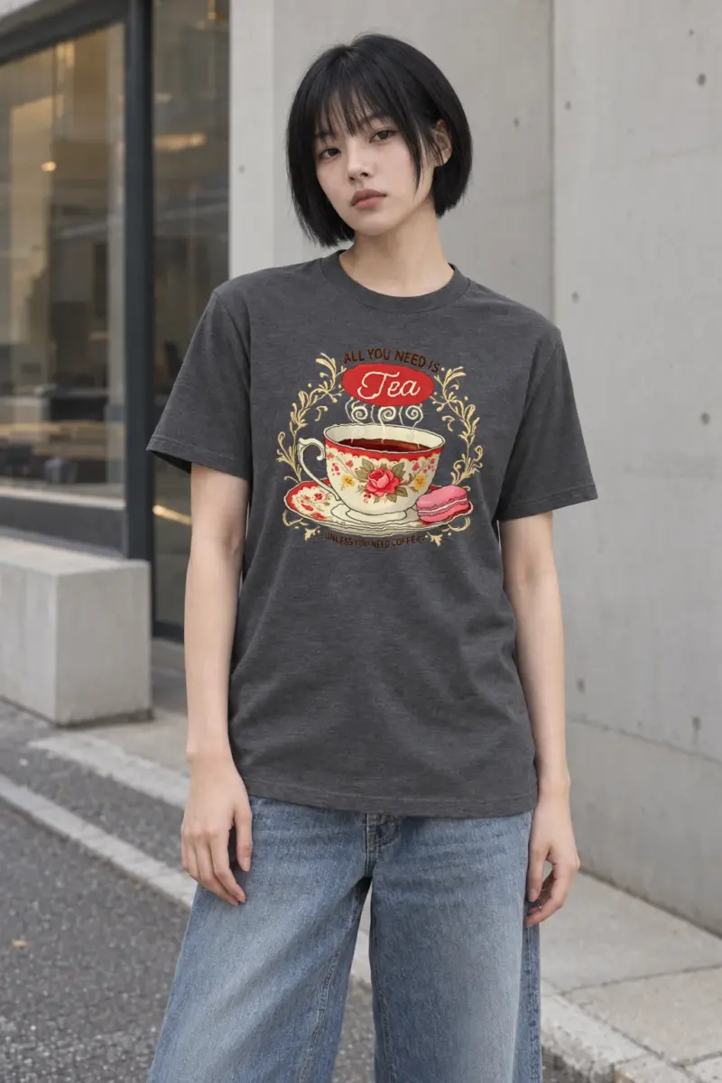 "Tea Unless Coffee" Heavyweight Unisex Crewneck T-shirt