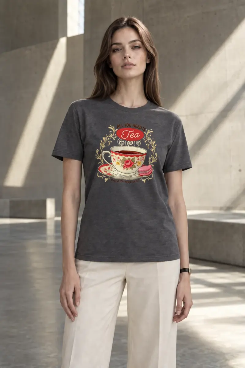 "Tea Unless Coffee" Heavyweight Unisex Crewneck T-shirt | Gildan 5000