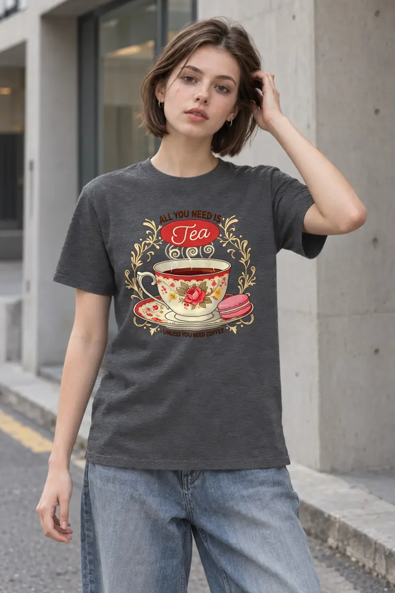 "Tea Unless Coffee" Heavyweight Unisex Crewneck T-shirt