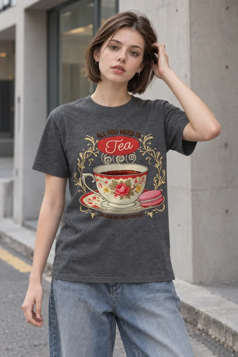 "Tea Unless Coffee" Heavyweight Unisex Crewneck T-shirt
