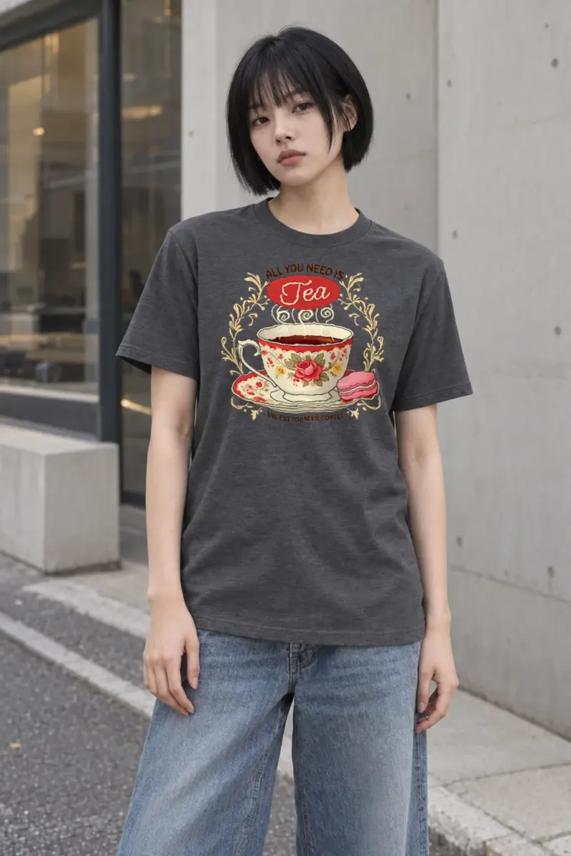 "Tea Unless Coffee" Heavyweight Unisex Crewneck T-shirt | Gildan 5000