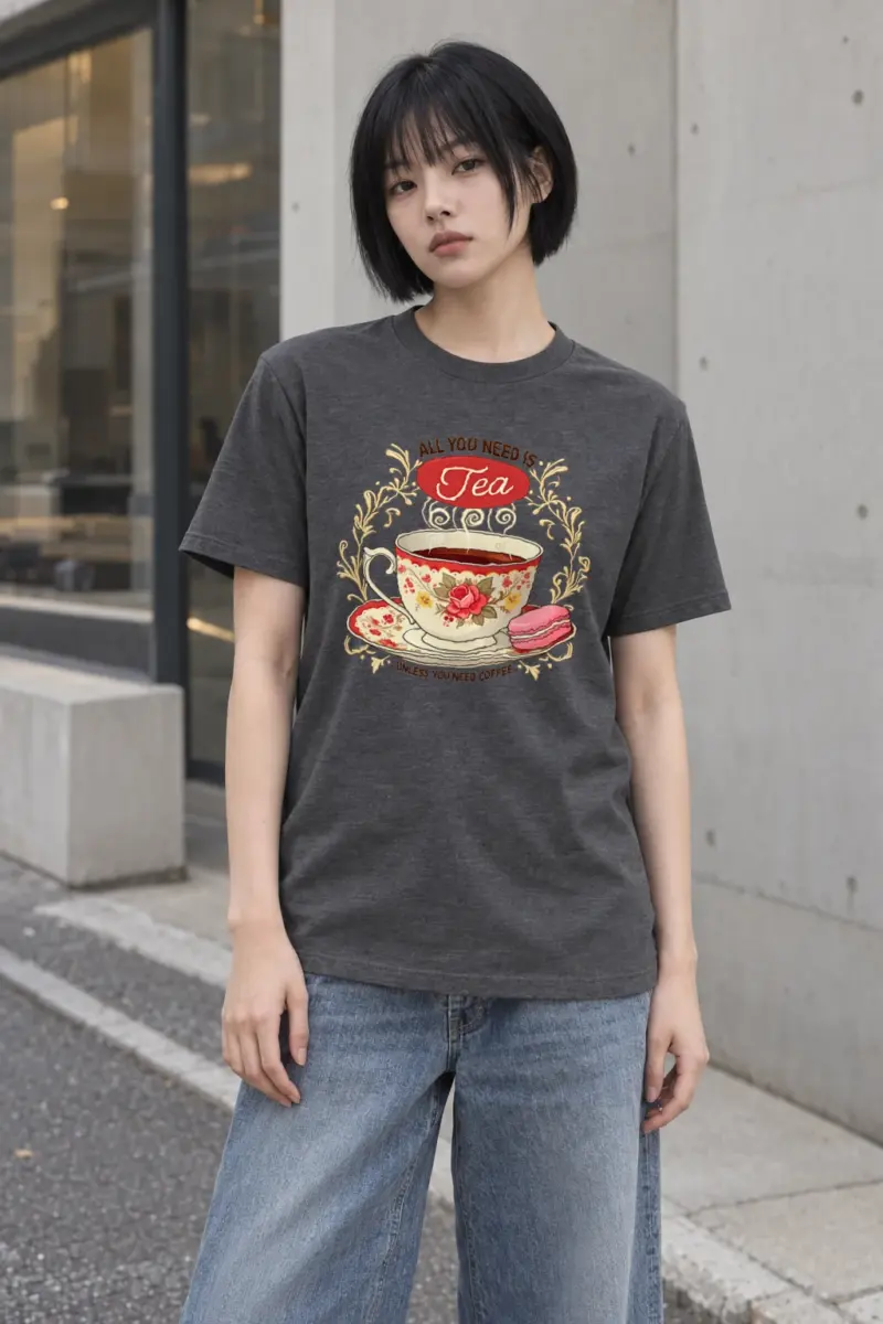 "Tea Unless Coffee" Heavyweight Unisex Crewneck T-shirt
