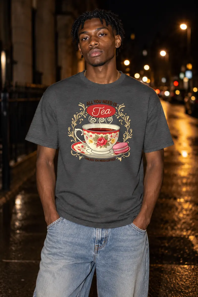 "Tea Unless Coffee" Heavyweight Unisex Crewneck T-shirt