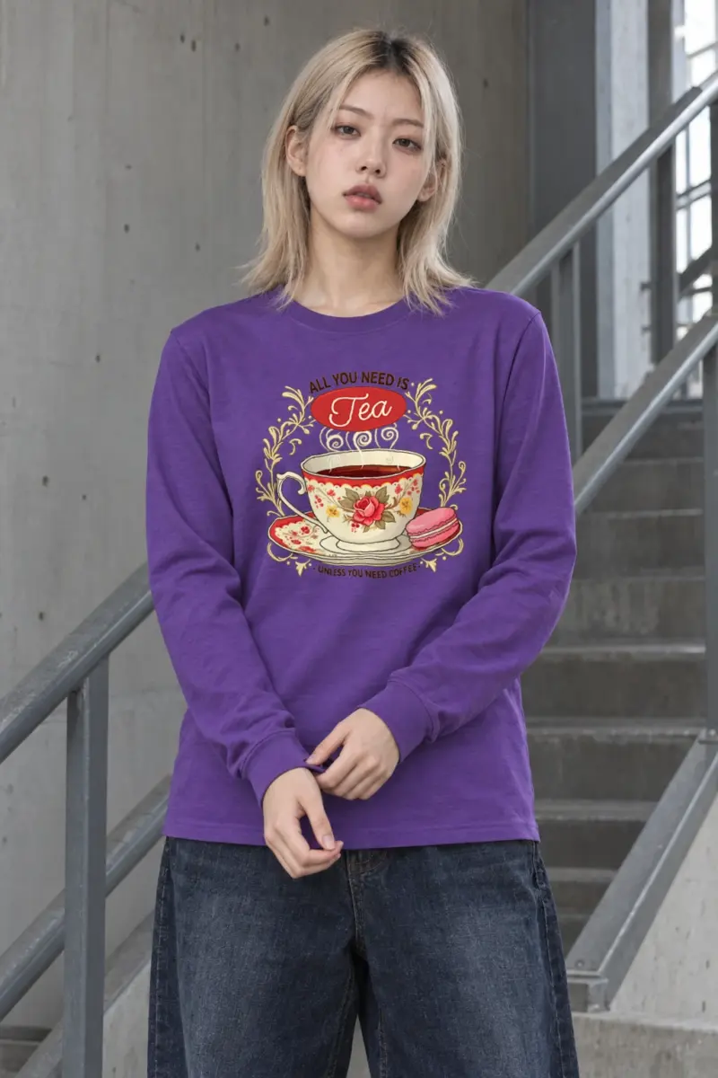 "Tea Unless Coffee" Unisex Longsleeve T-shirt