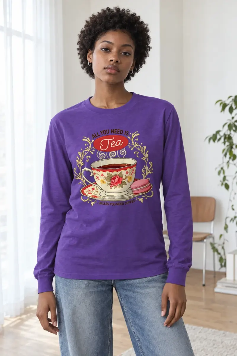 "Tea Unless Coffee" Unisex Longsleeve T-shirt | Gildan 2400