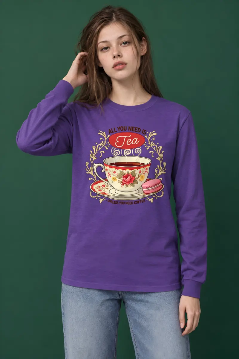 "Tea Unless Coffee" Unisex Longsleeve T-shirt