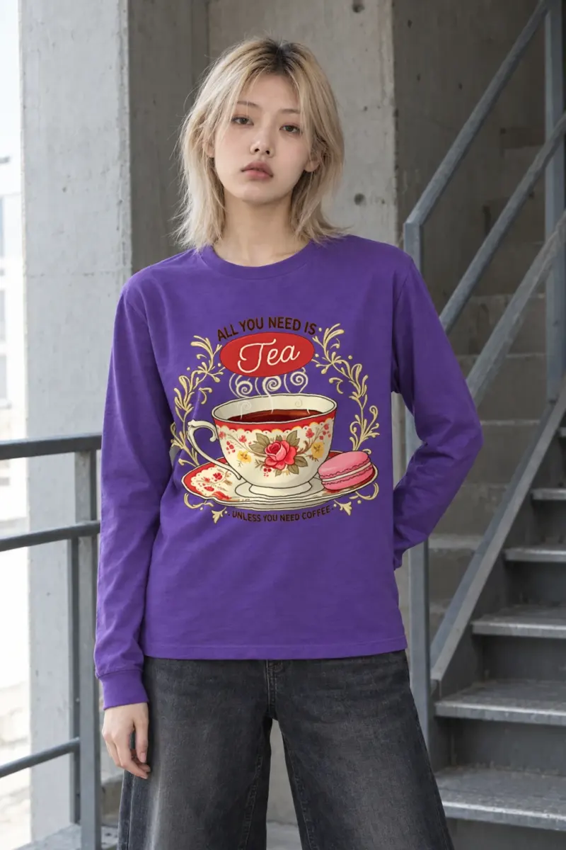 "Tea Unless Coffee" Unisex Longsleeve T-shirt | Gildan 2400