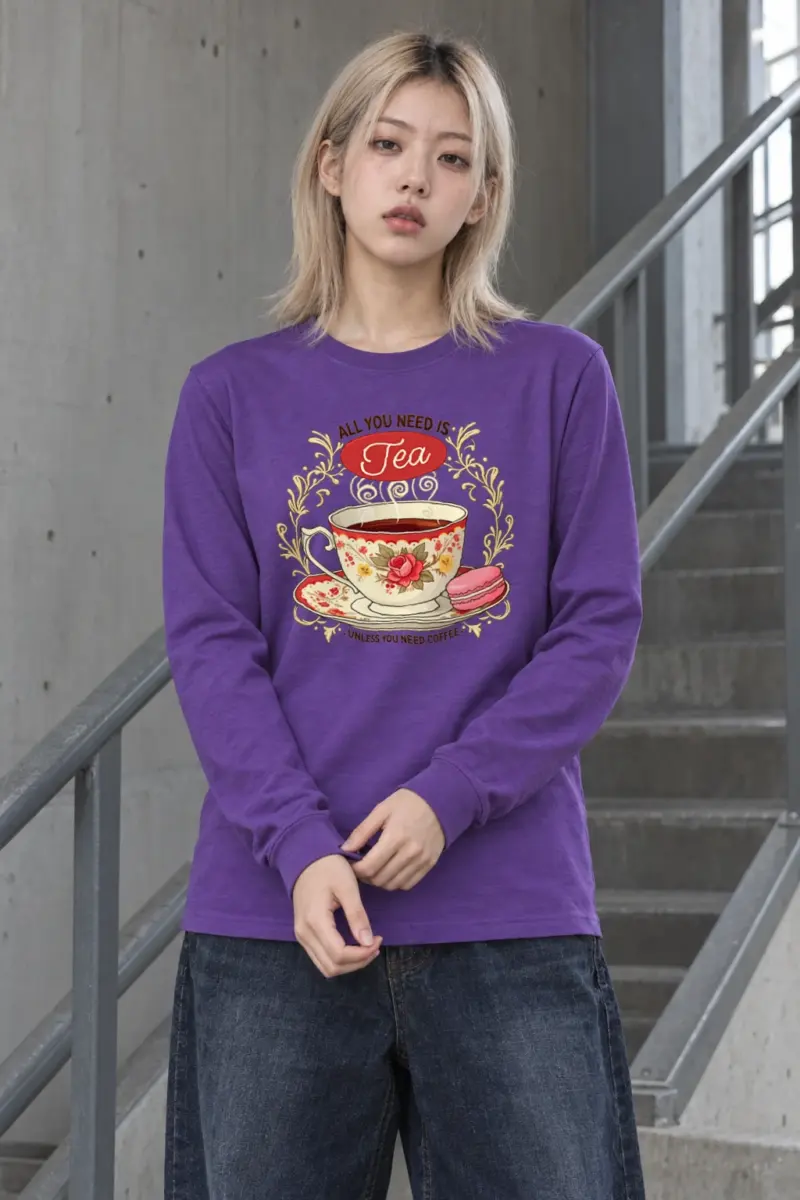 "Tea Unless Coffee" Unisex Longsleeve T-shirt