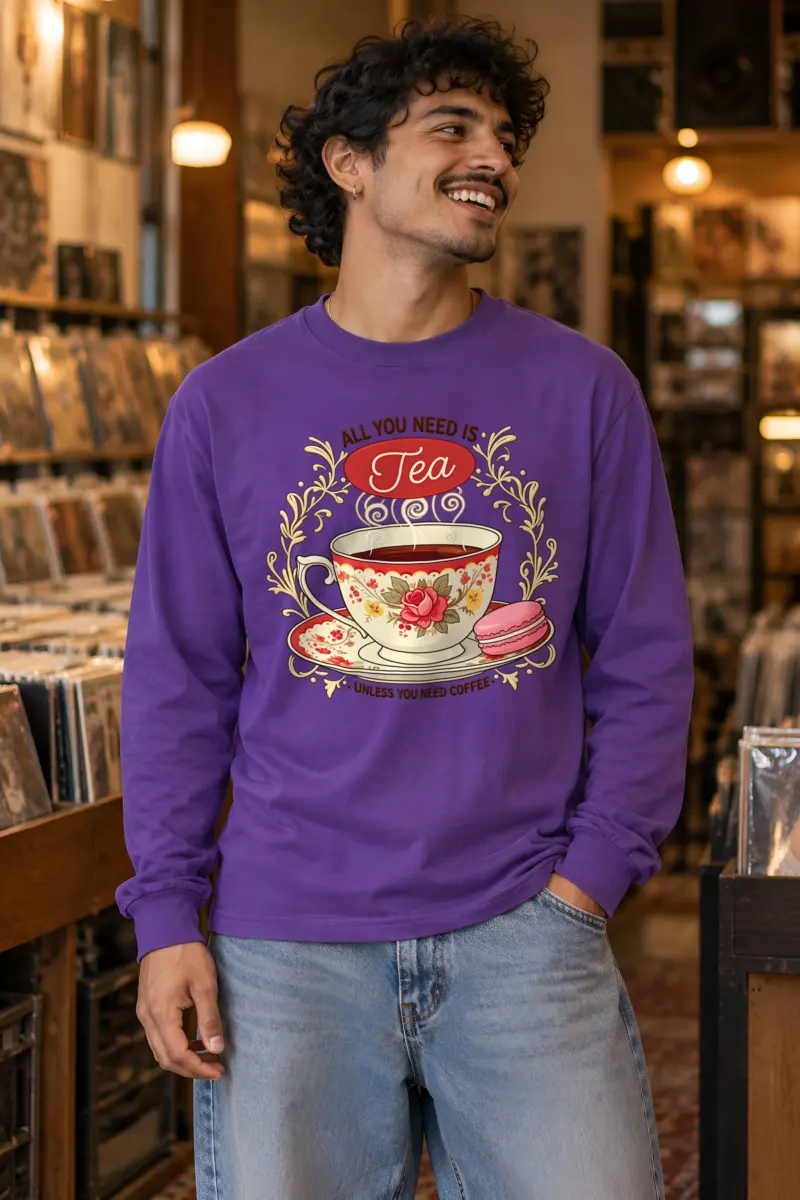 "Tea Unless Coffee" Unisex Longsleeve T-shirt