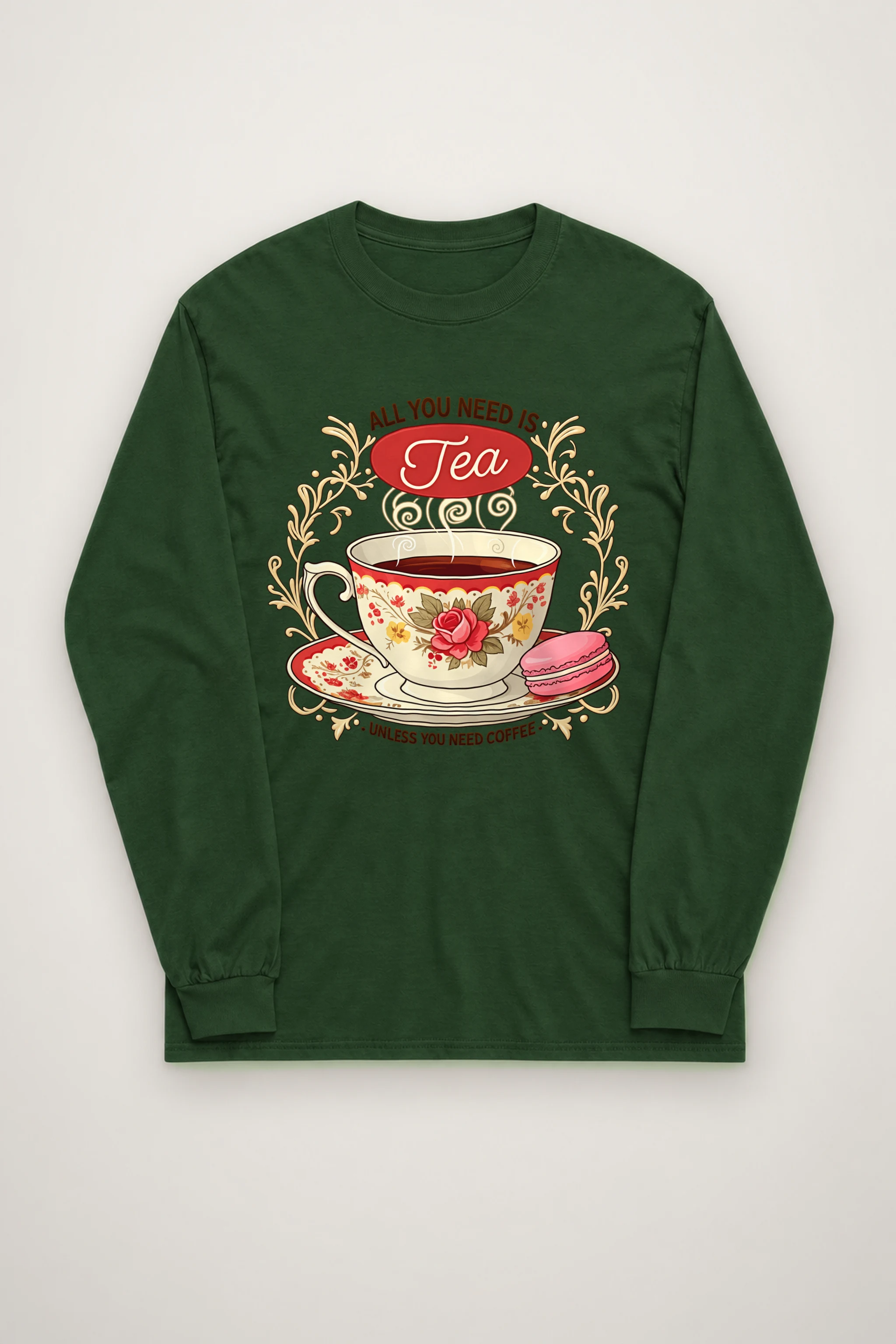 "Tea Unless Coffee" Unisex Longsleeve T-shirt