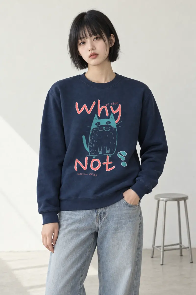 "Teal Cat Unity" Heavy Blend Unisex Crewneck Sweatshirt