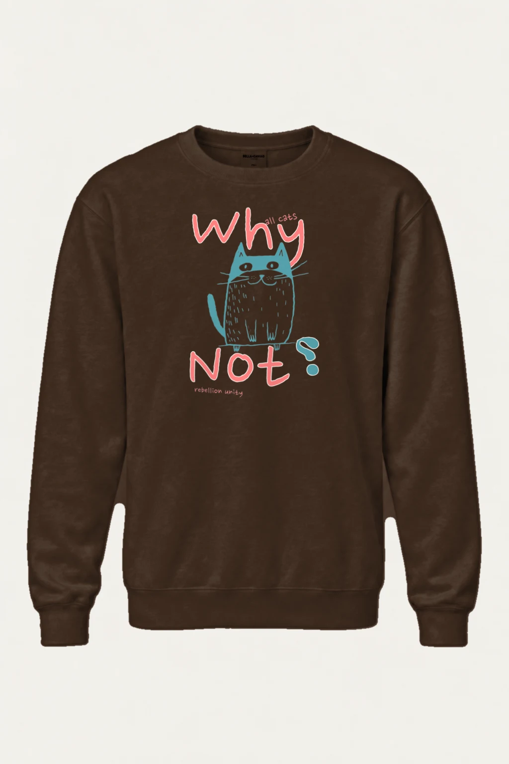 "Teal Cat Unity" Heavy Blend Unisex Crewneck Sweatshirt | Gildan 18000