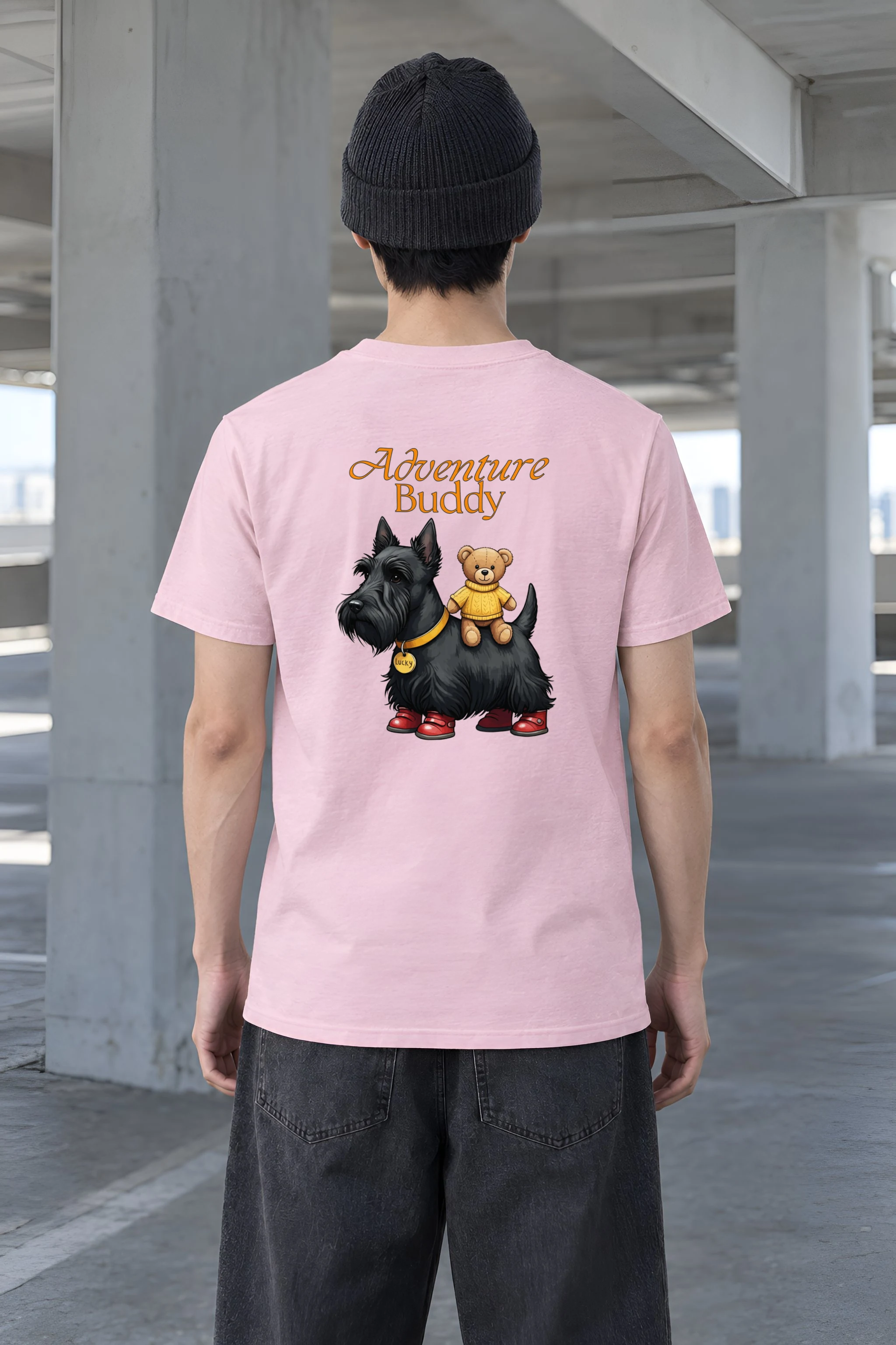 "Teddy Bear Terrier" Heavyweight Unisex Crewneck T-shirt