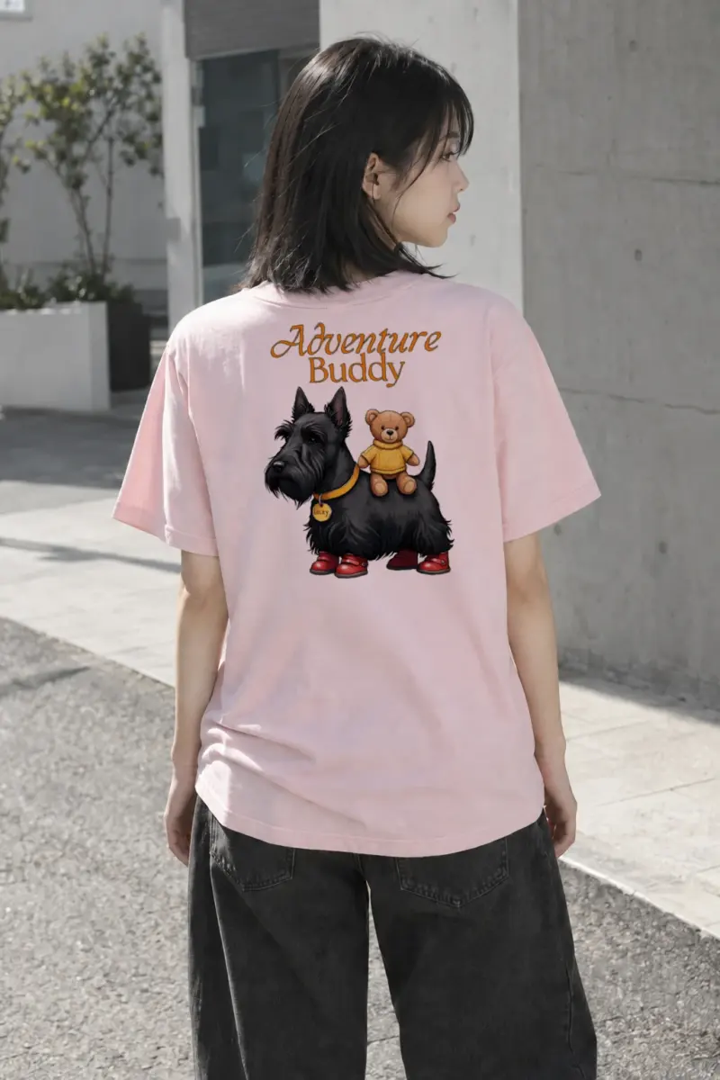 "Teddy Bear Terrier" Heavyweight Unisex Crewneck T-shirt | Gildan 5000