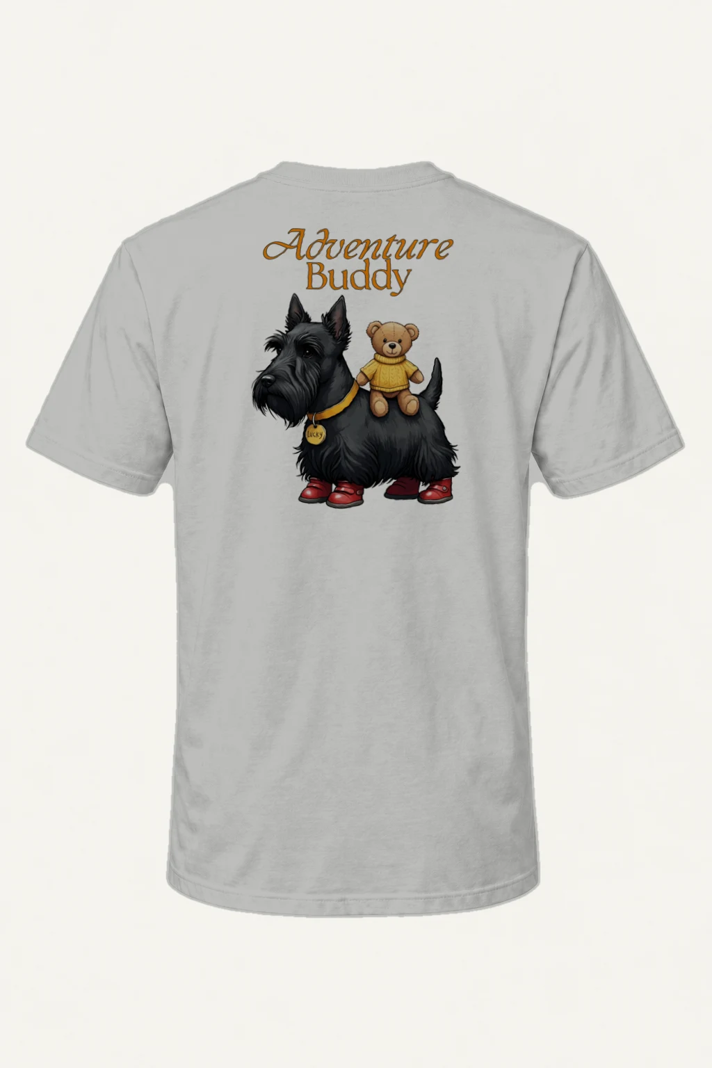 "Teddy Bear Terrier" Heavyweight Unisex Crewneck T-shirt | Gildan 5000