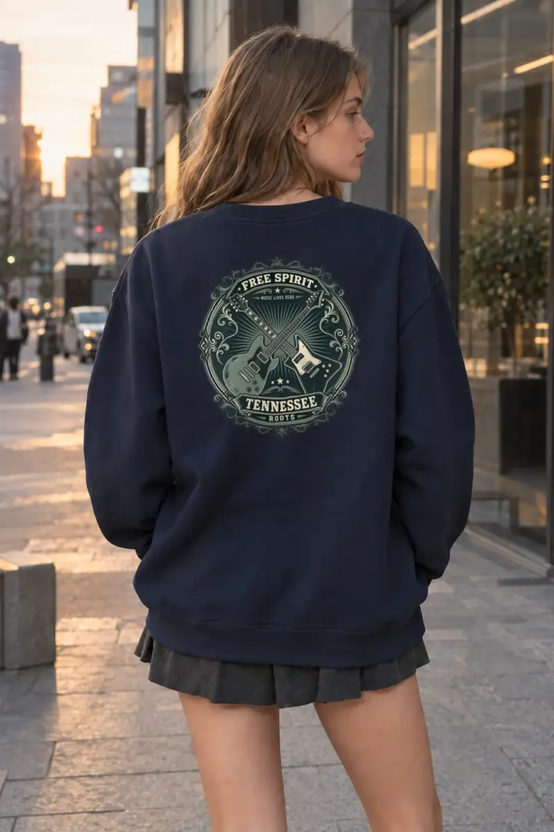 "Tennessee Music Roots" Heavy Blend Unisex Crewneck Sweatshirt | Gildan 18000