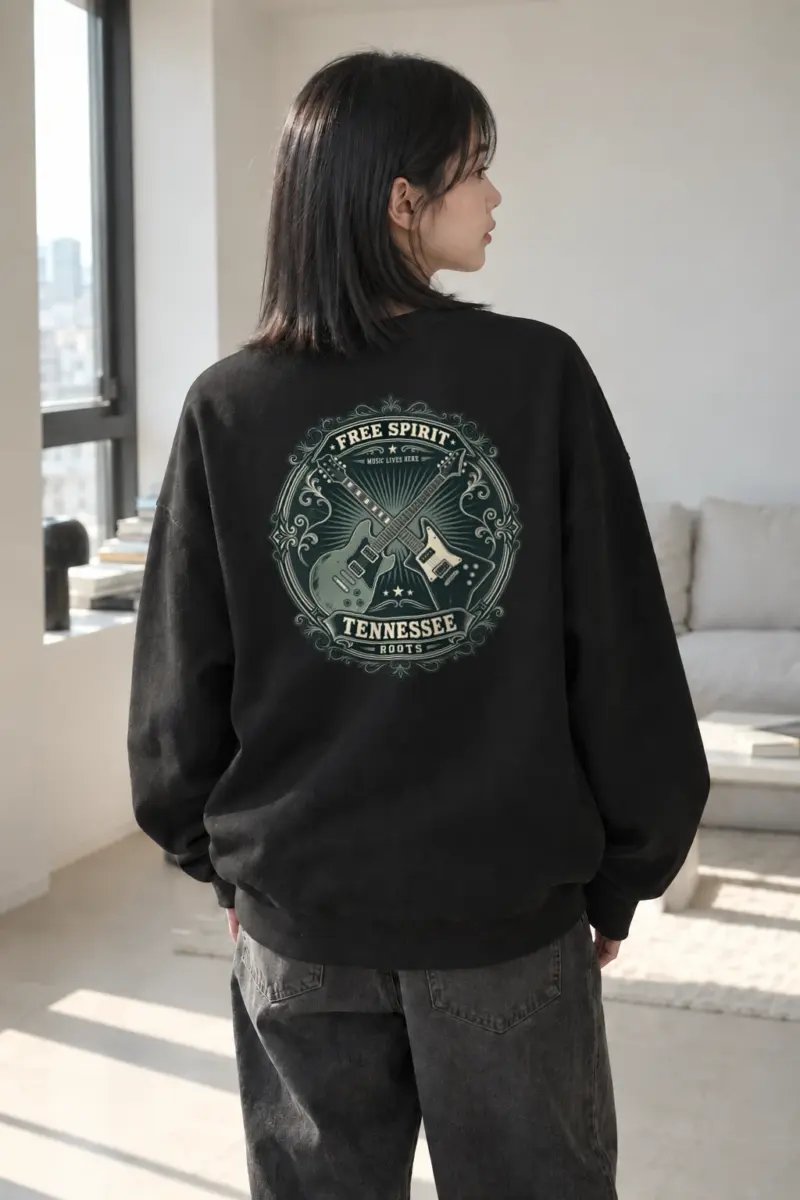 "Tennessee Music Roots" Heavy Blend Unisex Crewneck Sweatshirt | Gildan 18000