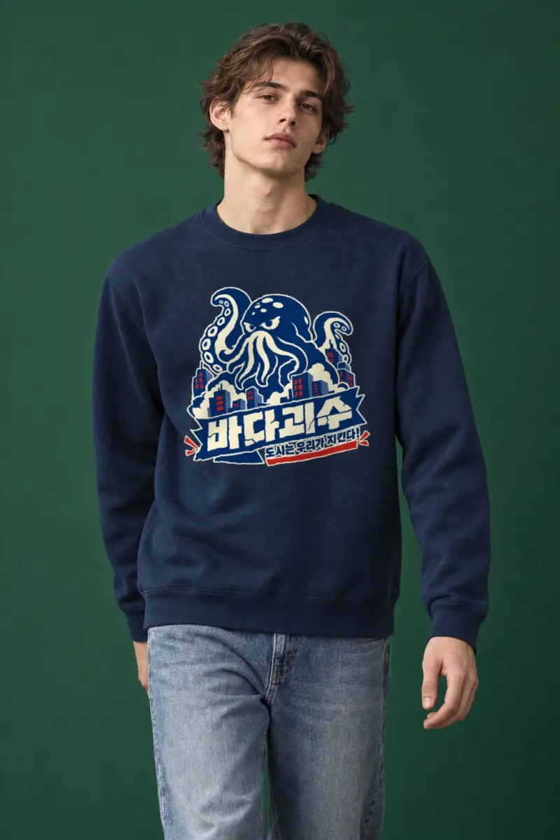 "Tentacled City Skyline" Heavy Blend Unisex Crewneck Sweatshirt
