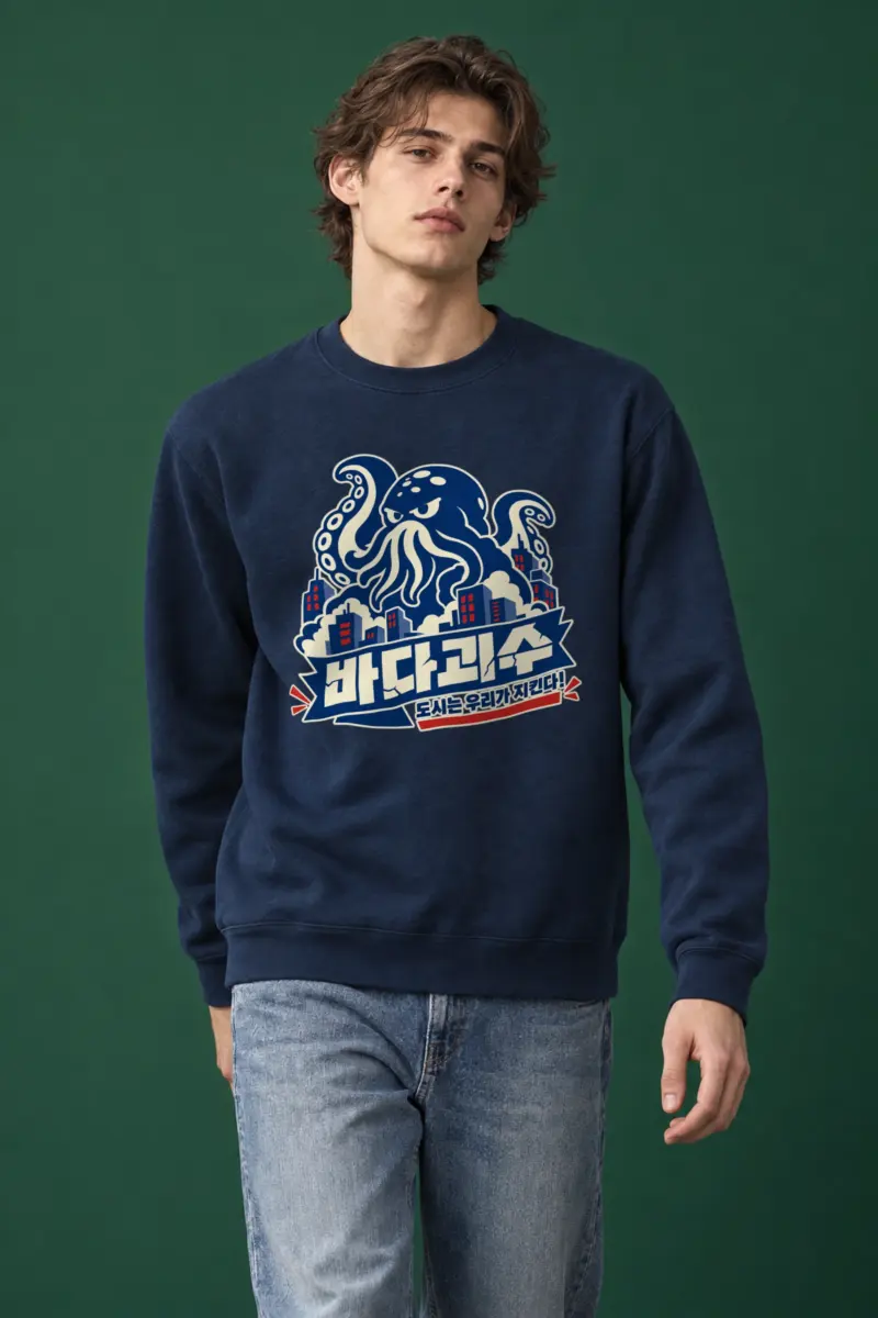 "Tentacled City Skyline" Heavy Blend Unisex Crewneck Sweatshirt