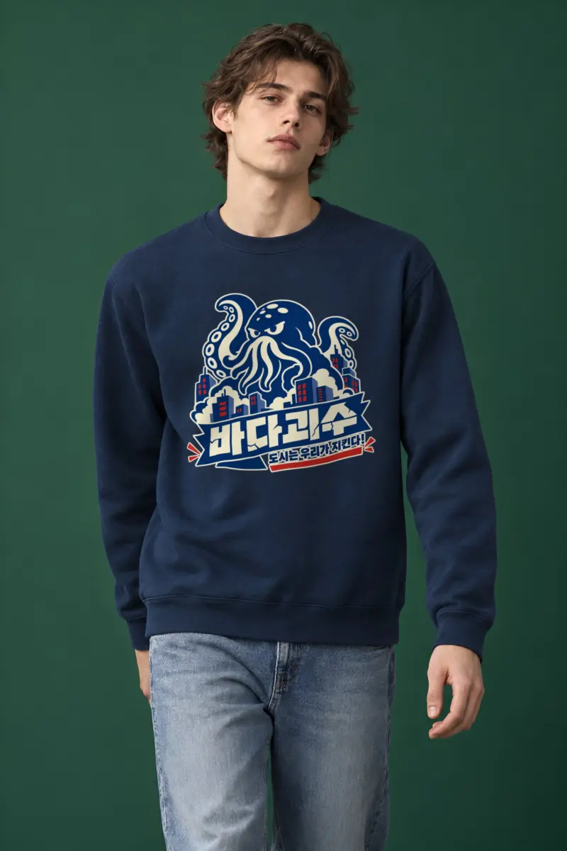 "Tentacled City Skyline" Heavy Blend Unisex Crewneck Sweatshirt